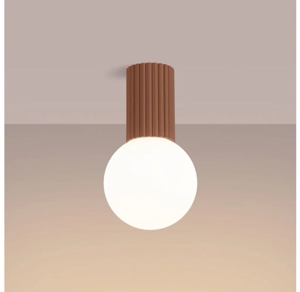 Sollux SL.1733 - Плафон за баня HALO 1xG9/8W/230V IP44 кафяв