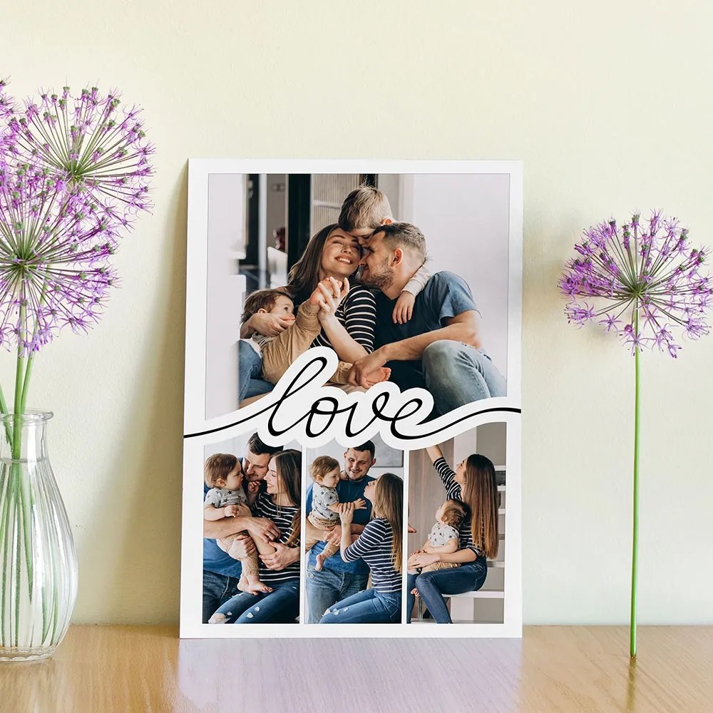 Картина от канава със снимки - Love
