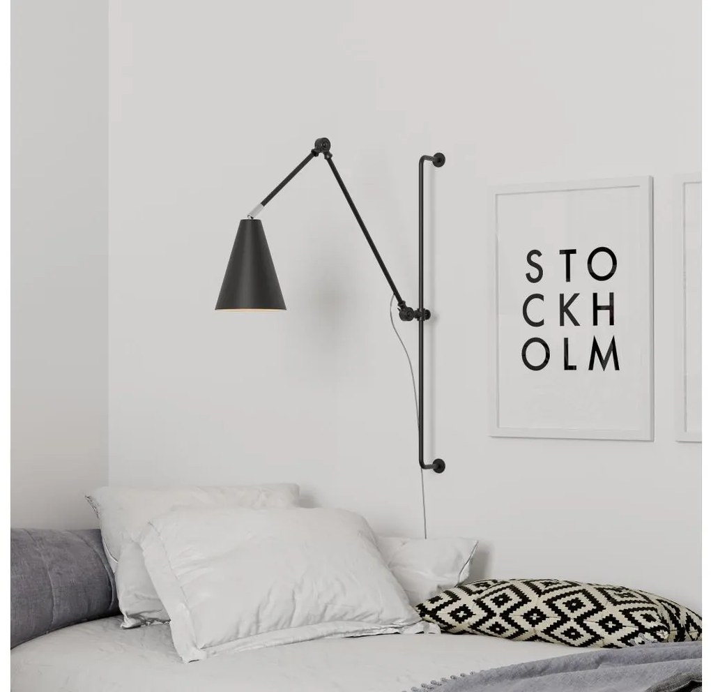 ByRydens 4300530-4002 - Аплик YUKON 1xE27/5W/230V черен