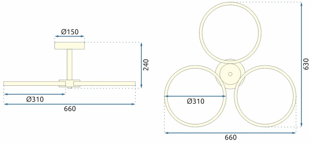 Лампа LED APP993-c Gold + Remote Control