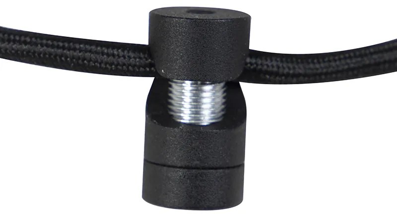 Модерен висящ лампион черен с 2 светлини - Lofty