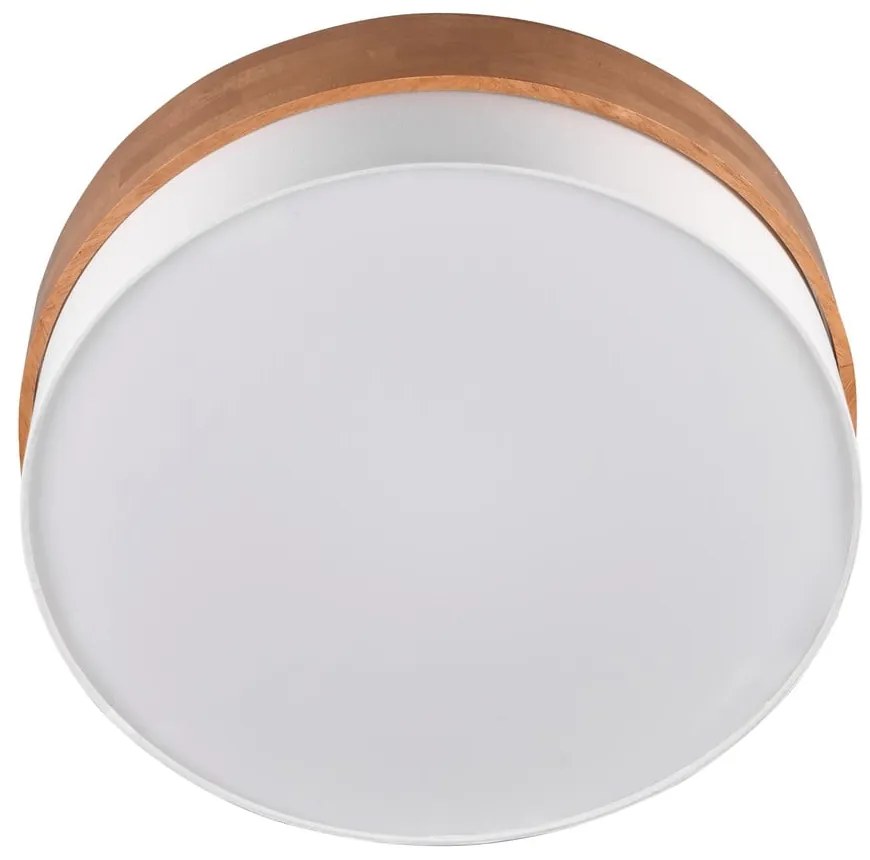 Бяло и естествено осветително тяло за таван с текстилен абажур Seasons – Trio