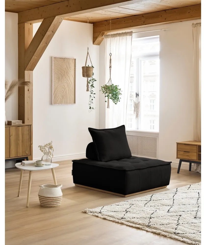 Черно шенилово кресло Elisa – Bobochic Paris