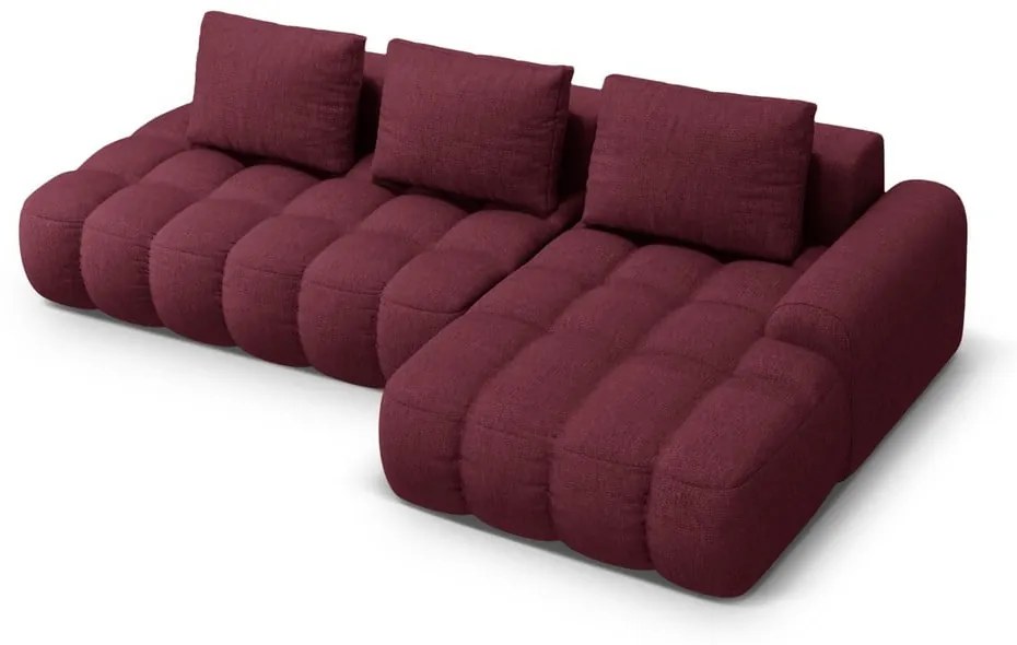 Бордо сгъваем/с място за съхранение ъглов диван (десен ъгъл) Linz – Cosmopolitan Design