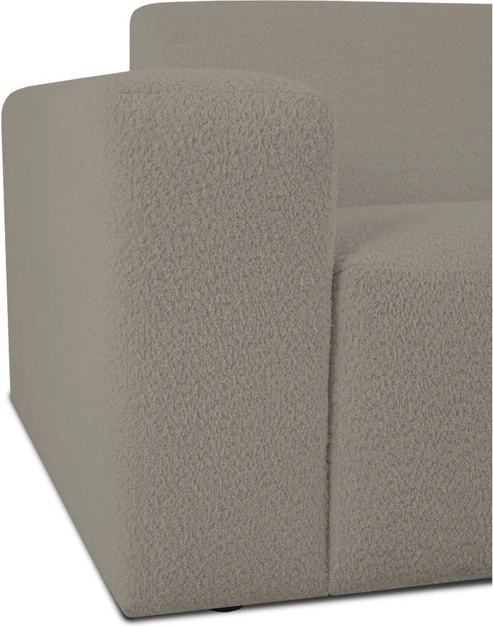 Светлокафяв ъглов диван от букле (десен ъгъл) Roxy – Scandic