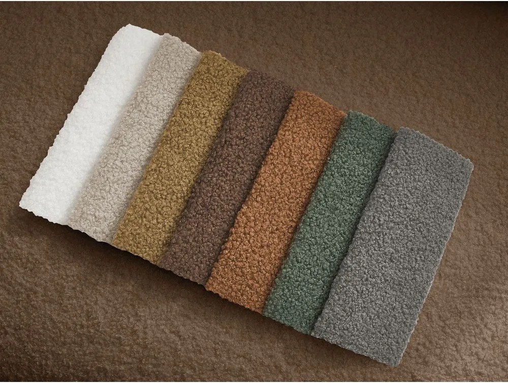 Кафяво въртящо се кресло от прежда с примки от букле Elina – Bobochic Paris