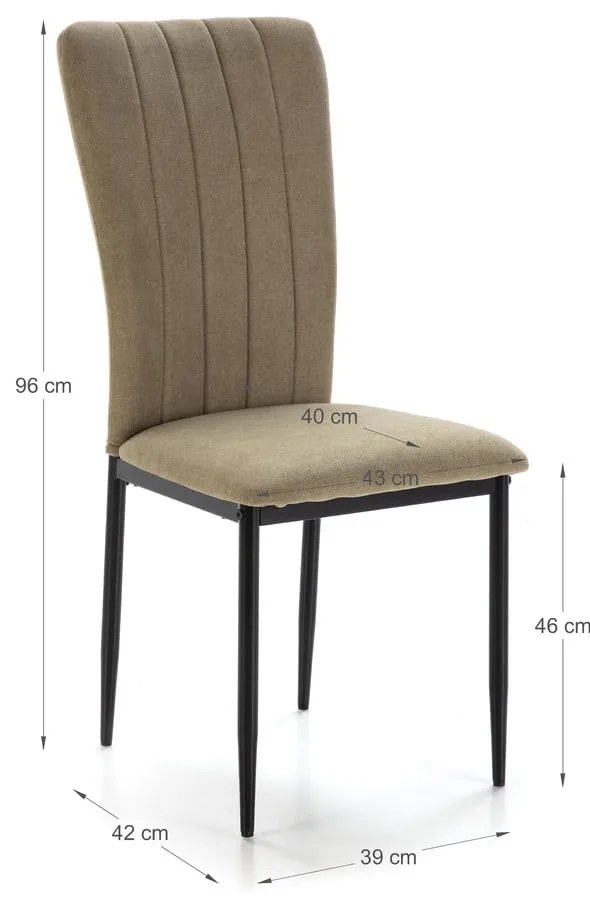 Каки трапезни столове в комплект от 4 бр. Holly – Marckeric