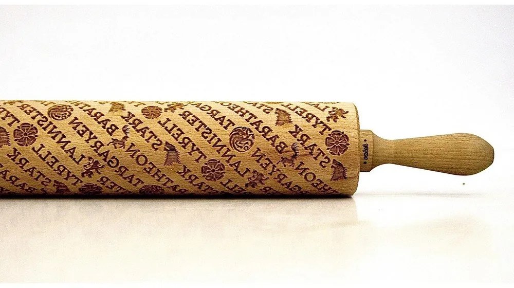 Дървен релефен валяк за тесто от "Игра на тронове Game of Thrones - Valek