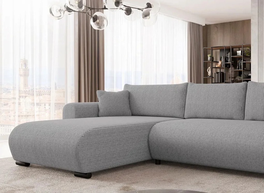 Ъглов диван Merkos I-Сиво
