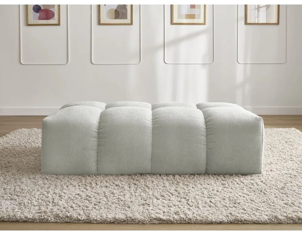 Светлосива табуретка от прежда с примки от букле Everest – Bobochic Paris