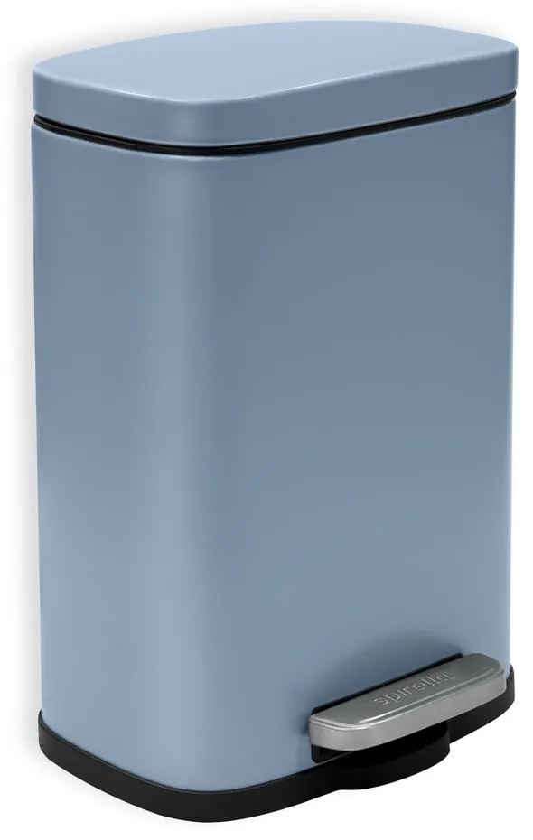 Светлосиньо стоманено кошче за боклук с педал 5 l Akira – Spirella