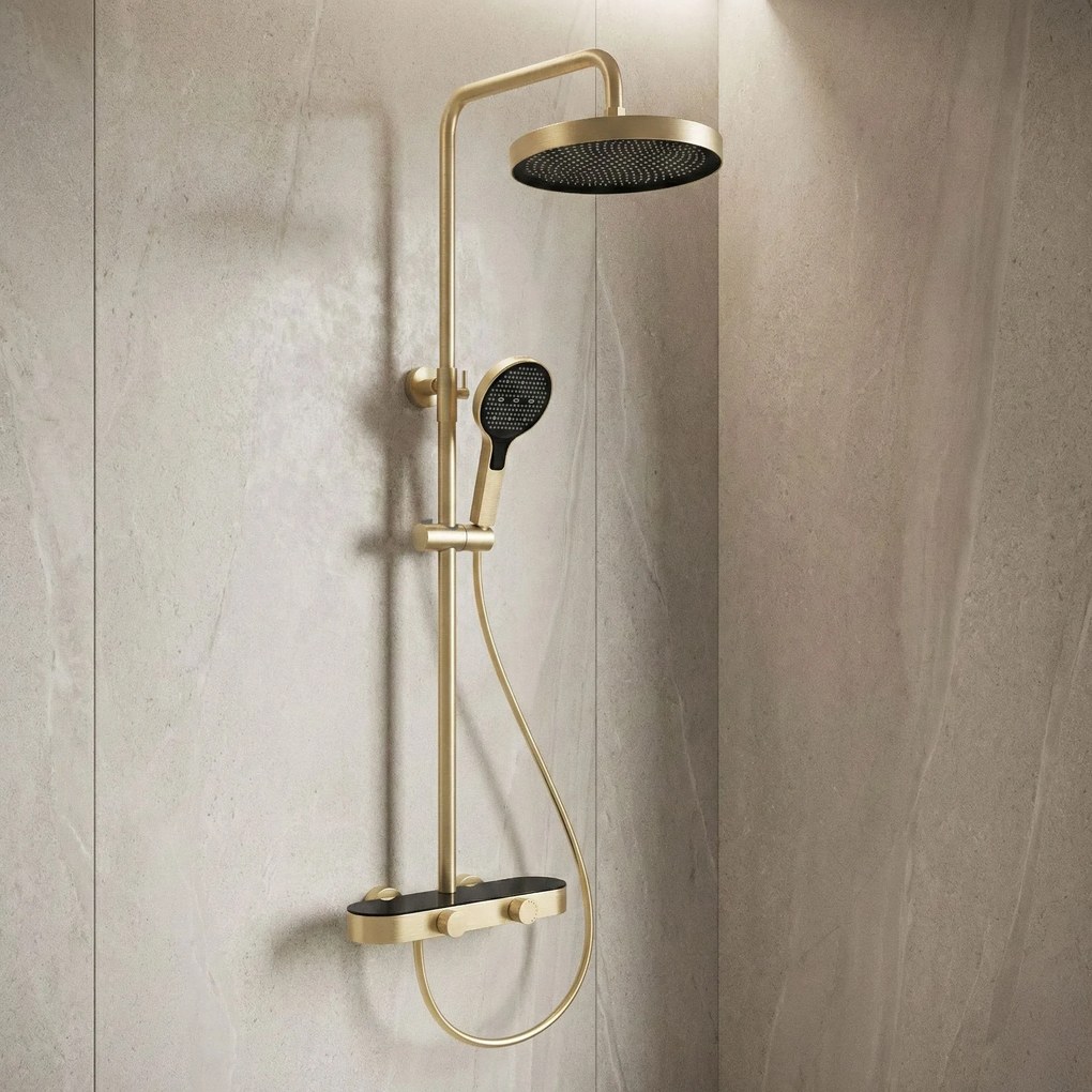 Комплект за душ Rea Creo Brush Gold