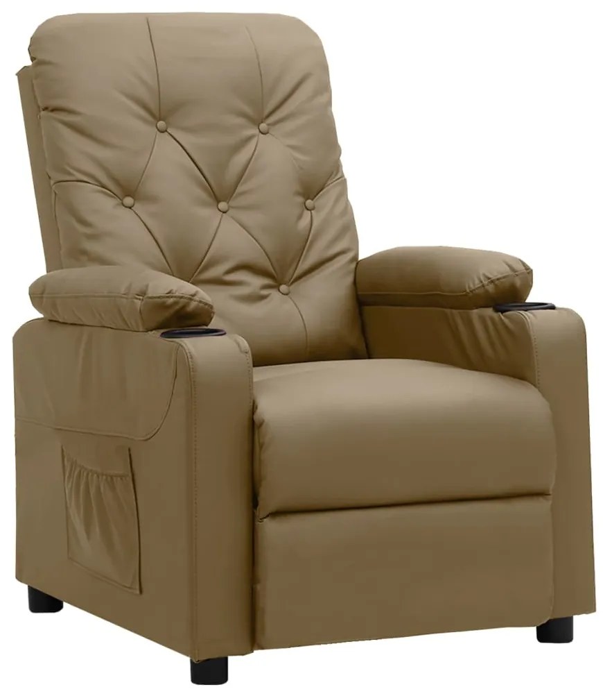 3093499 vidaXL Изправящ стол, капучино, изкуствена кожа