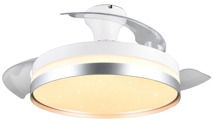 Бяло/в сребрист цвят LED осветително тяло за таван Lindberg – Reality