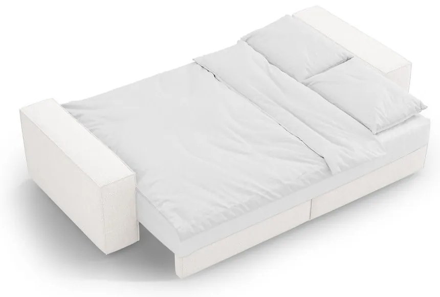 Бял разтегателен диван от букле 247 cm Jodie – Micadoni Home