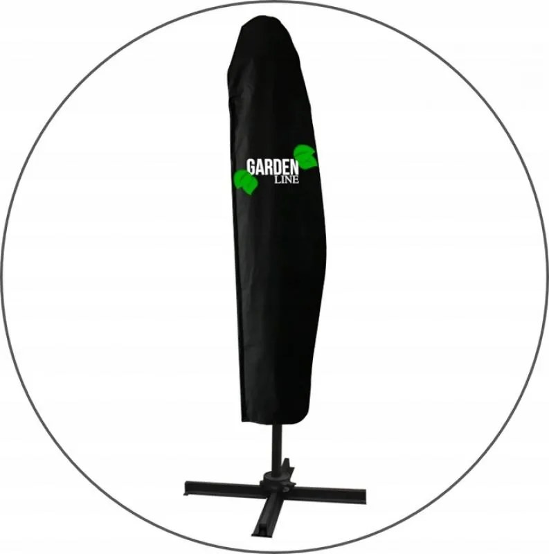 Бежов градински чадър с LED осветление 3 x 3 м