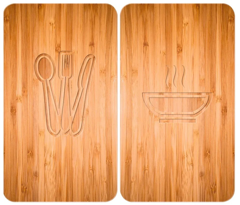 Комплект от 2 стъклени капака за печка , 52 x 30 cm Lunch - Wenko