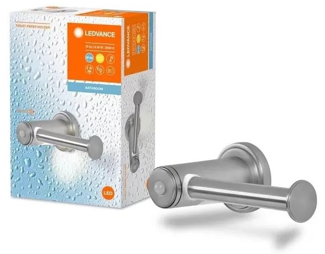 Ledvance - Поставка за тоалетна хартия с LED подсветка 3xAAA IP44