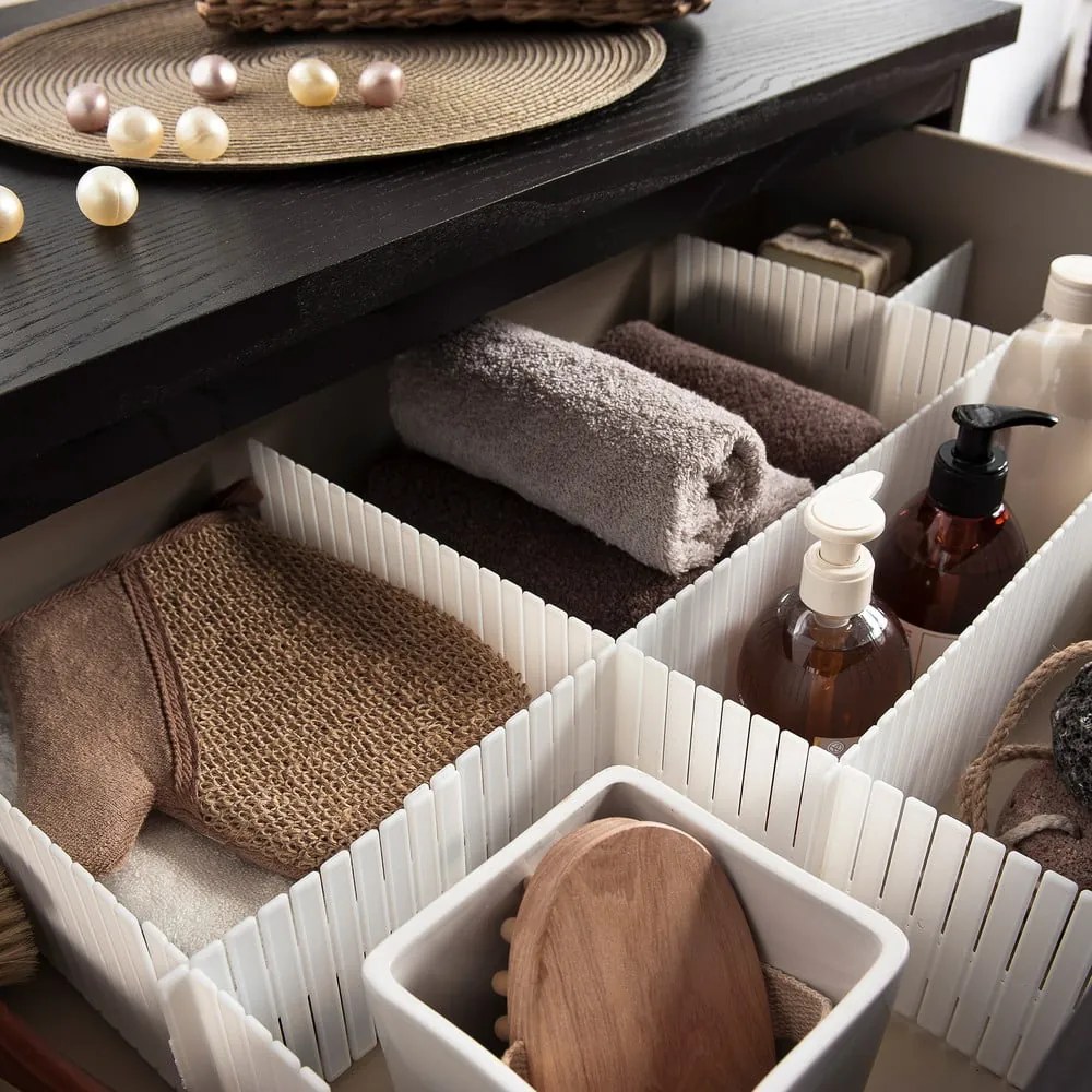 Комплект от 6 бели разделителя за чекмеджета - Compactor