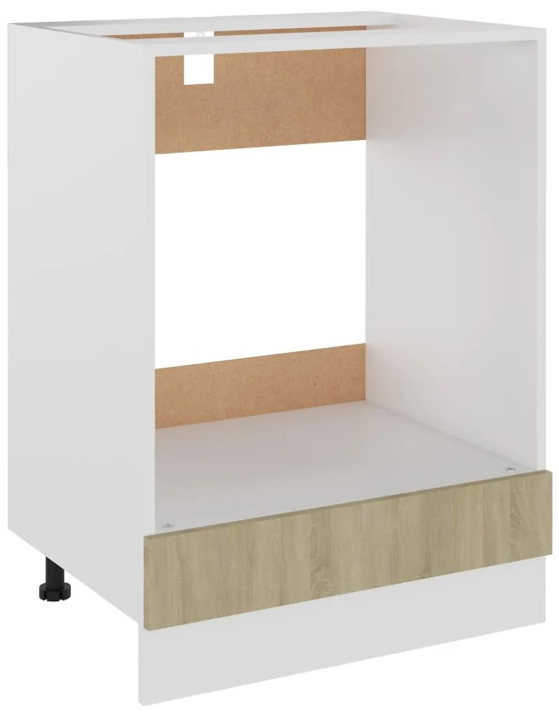 802500 vidaXL Шкаф за фурна, Lyon дъб сонома, 60x46x81,5 см, инженерно дърво