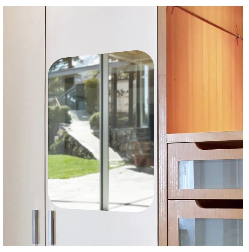 Огледален самозалепващ се стикер Правоъгълник, 42 x 27 cm - Ambiance