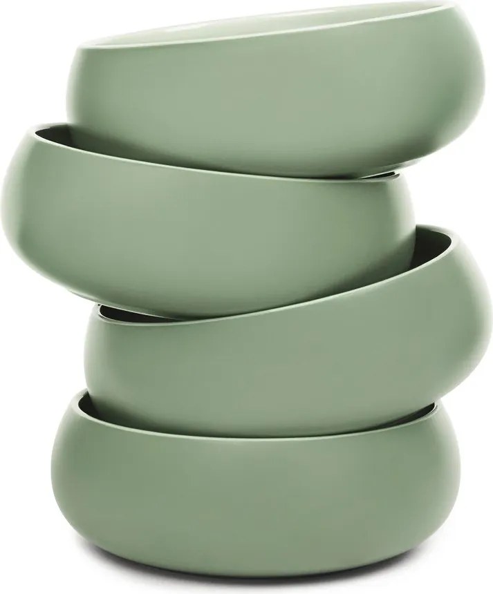 Зелени глинени купички в комплект 4 бр. за супа/рамен 1 l Aura Vira – Bonami Selection