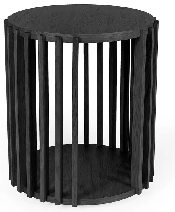 Черна масичка за кафе , ø 53 cm Drum - Woodman