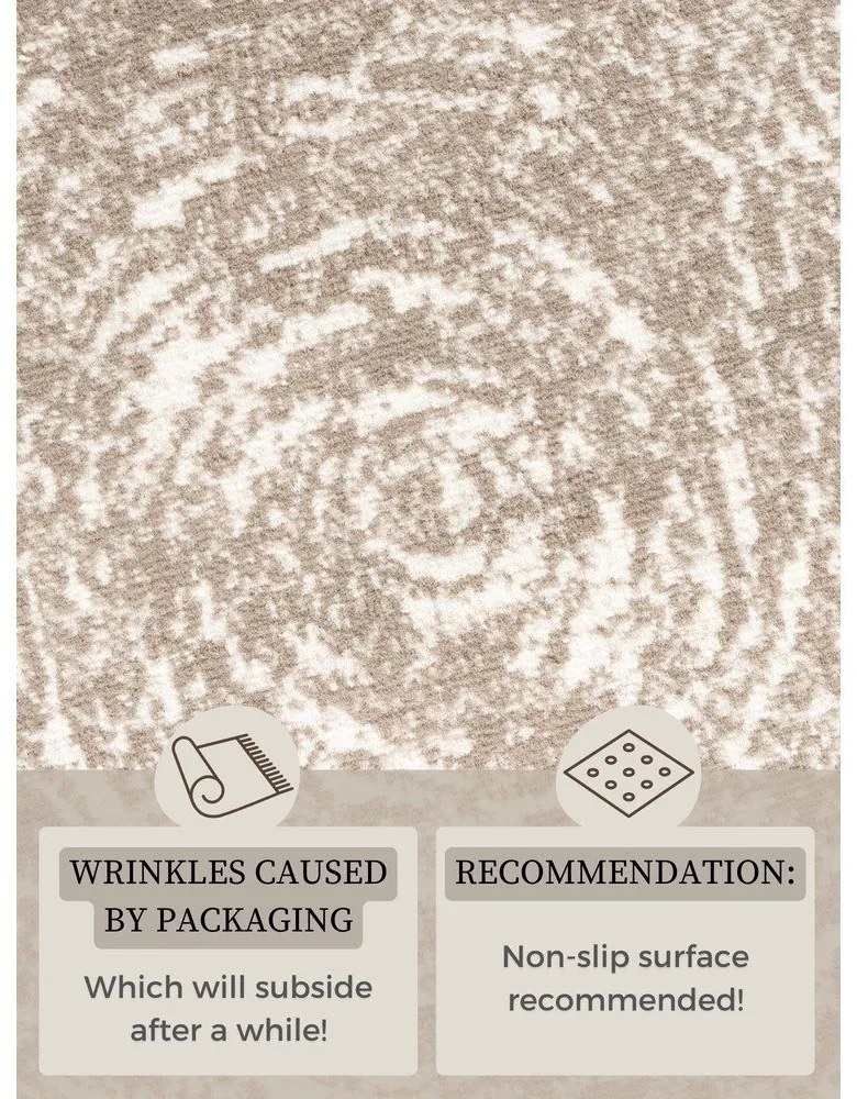 Бежово-кремав кръгъл килим ø 120 cm Gloria Cavallo – Hanse Home