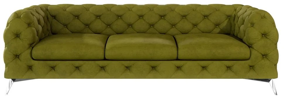 Зелен кадифен диван 243 cm Chelsea – Ropez
