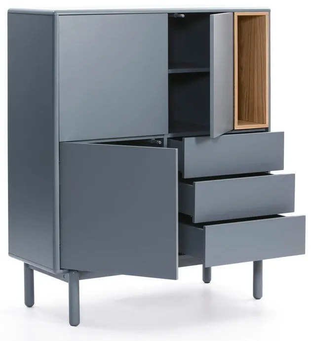 Син/сив висок скрин 100x120 cm Corvo – Teulat