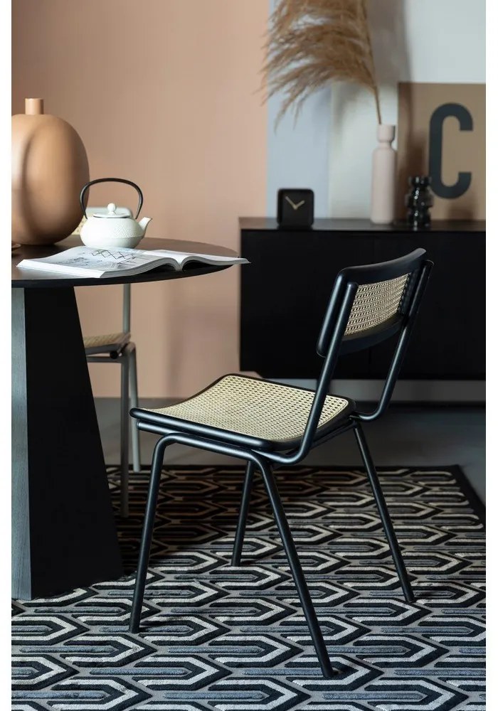 Черни ратанови столове за хранене в комплект от 2 Jort - Zuiver