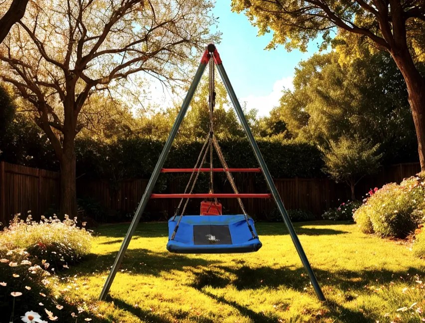 Двойна градинска люлка с гнездо 290 x 180 x 200 cm