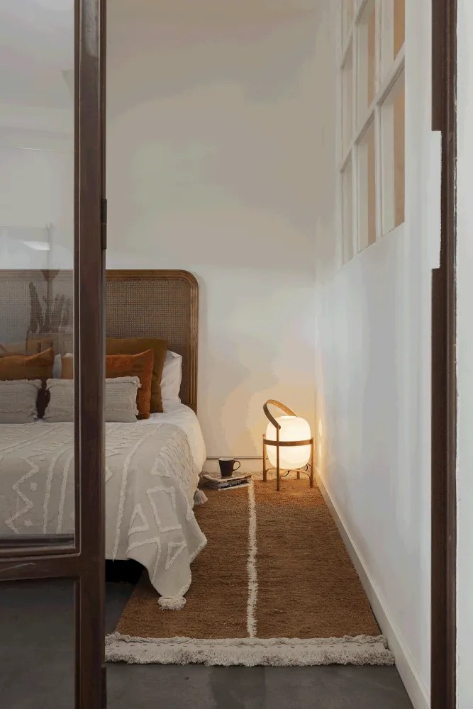 Памучна пътека в тухлен и бежов цвята 80x230 cm Duetto Toffee – Lorena Canals