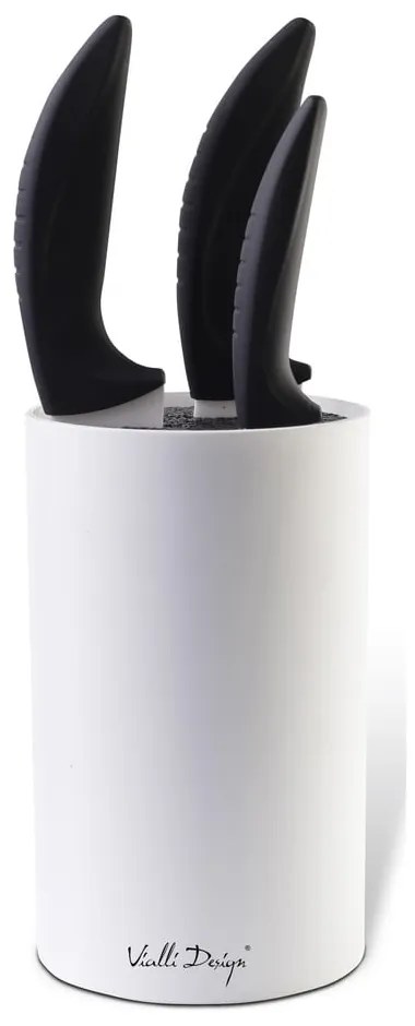Универсален бял блок за ножове - Vialli Design