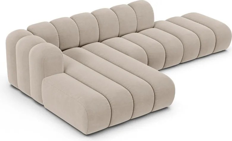 Бежов ъглов диван (ляв ъгъл) Lupine – Micadoni Home