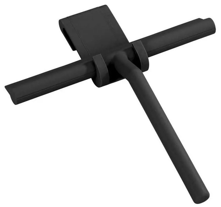 Черен висящ самоносещ метален комплект аксесоари за баня Classic - Wenko