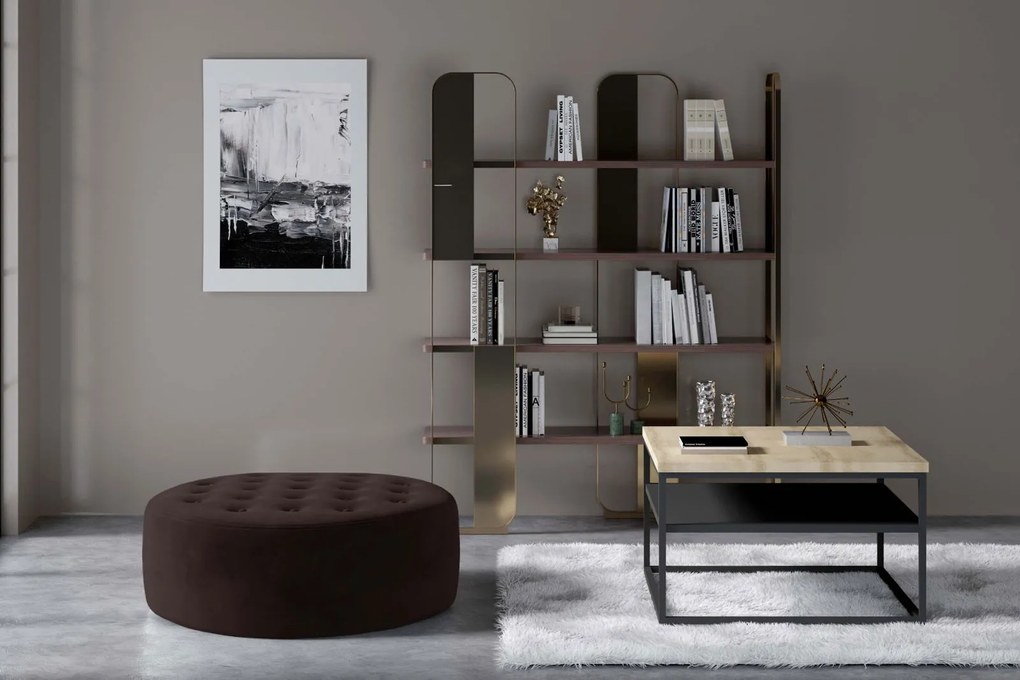 Пуф Python-кафяв тъмен