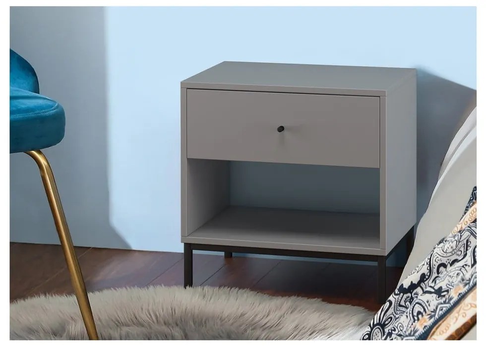Сиво нощно шкафче Celine – Støraa
