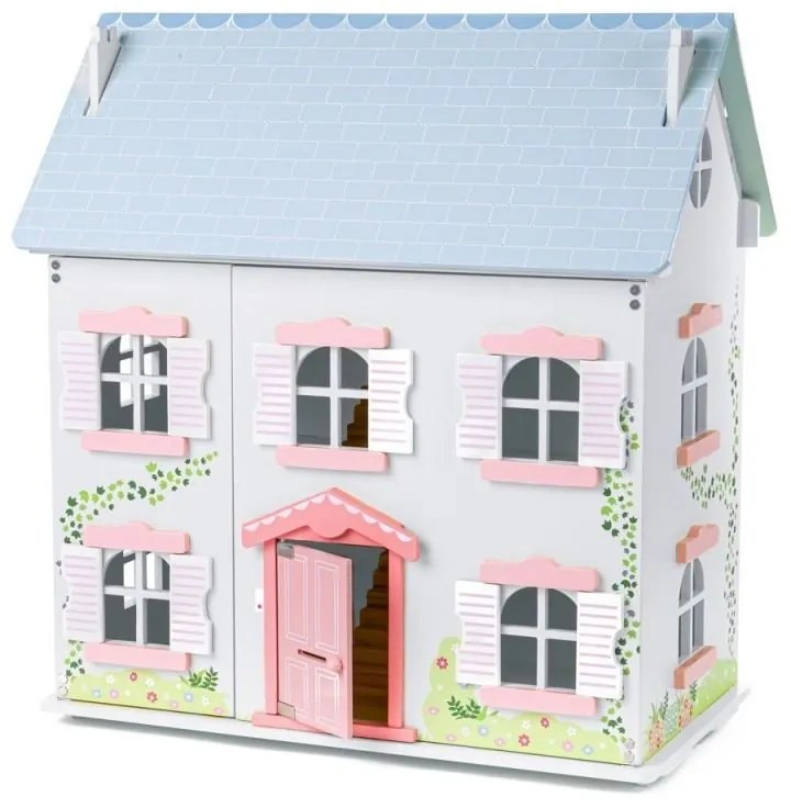 Bigjigs - Дървена куклена къща - Къщата с бръшляна