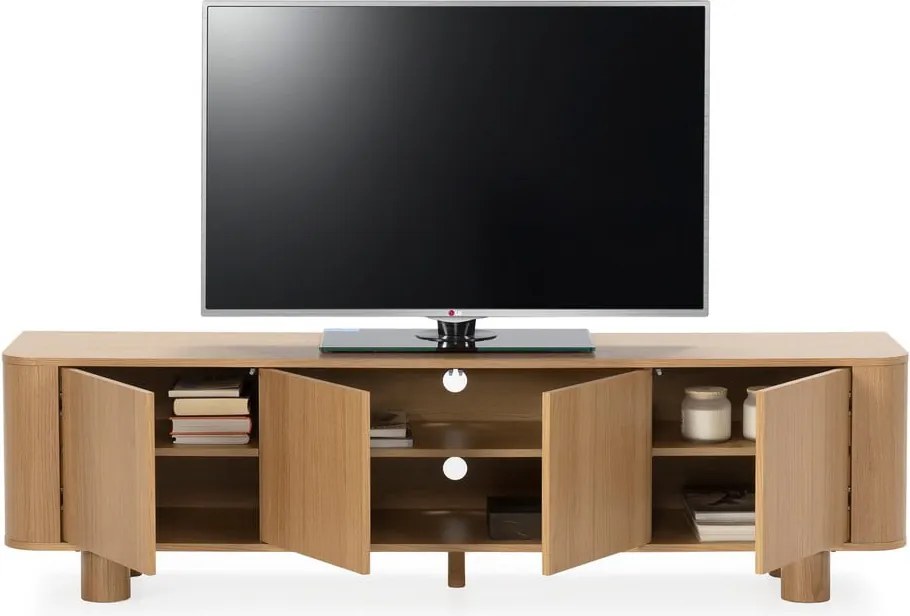 Маса за телевизор от декор от дъб в естествен цвят 180x50,5x40 cm Padoc – MOME