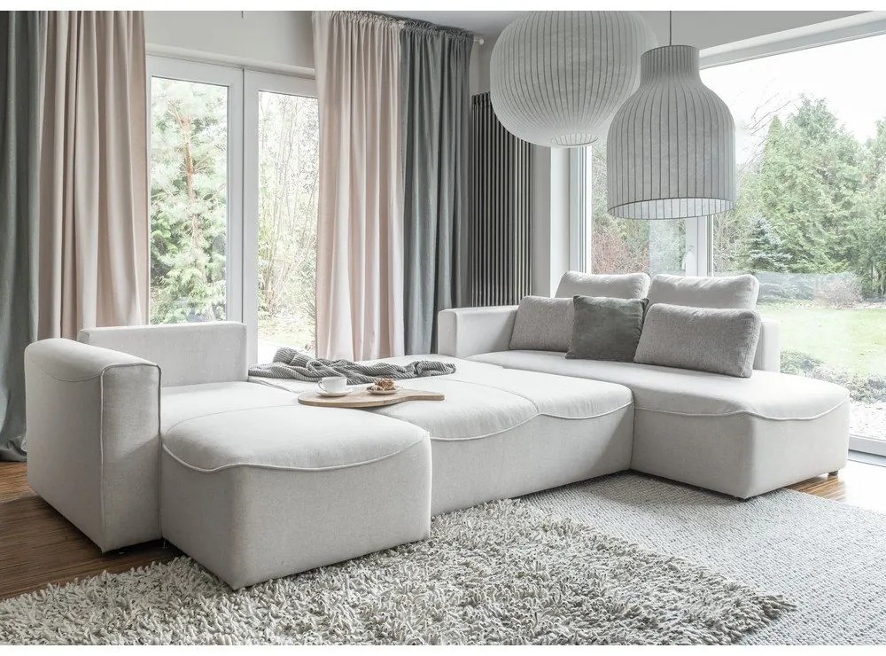 Кремав ъглов разтегателен диван (U-образен) Homely Tommy - Miuform