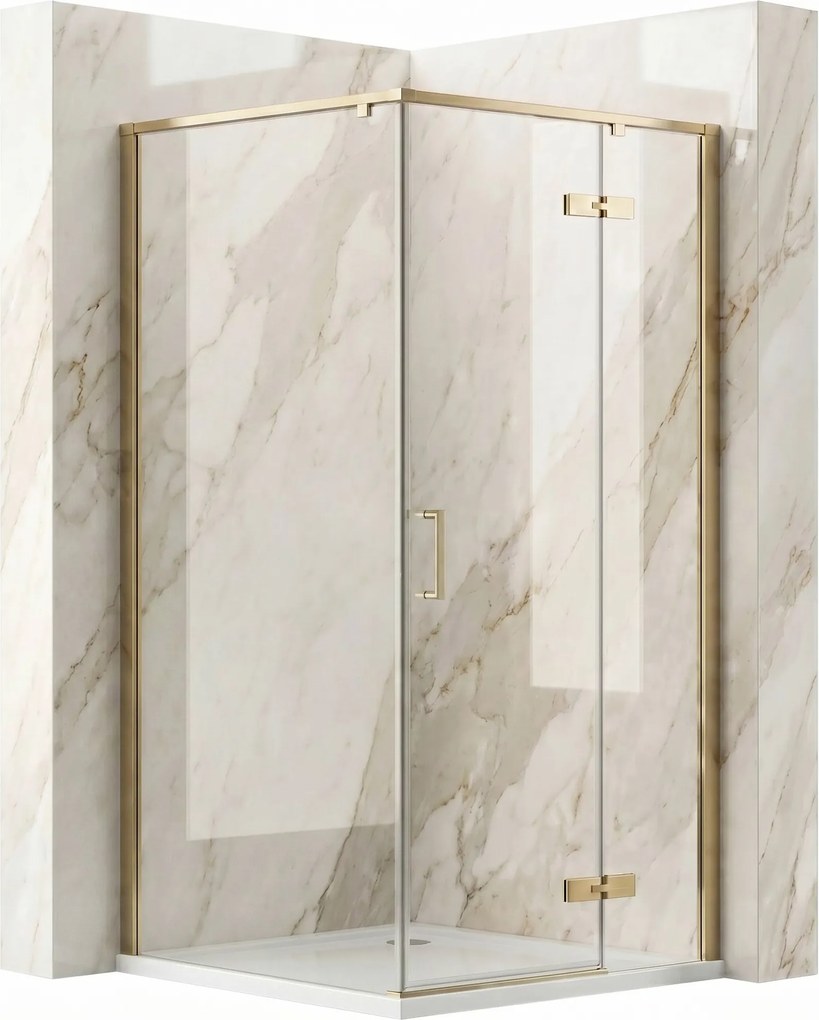 Душ кабина Rea Bruno 90x90 Brush Gold