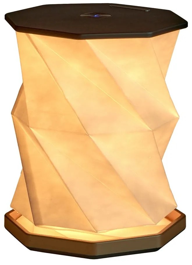 Черна светлинна декорация с USB ø 12 cm Twist Hexagon – Gingko