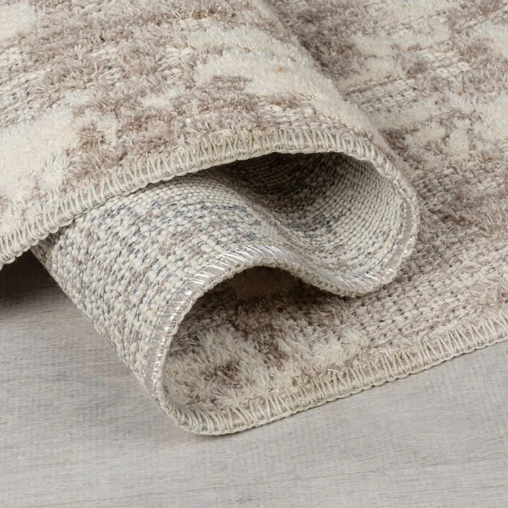 Сиво-бежов килим подходящ за пране 78x150 cm Connely – Flair Rugs