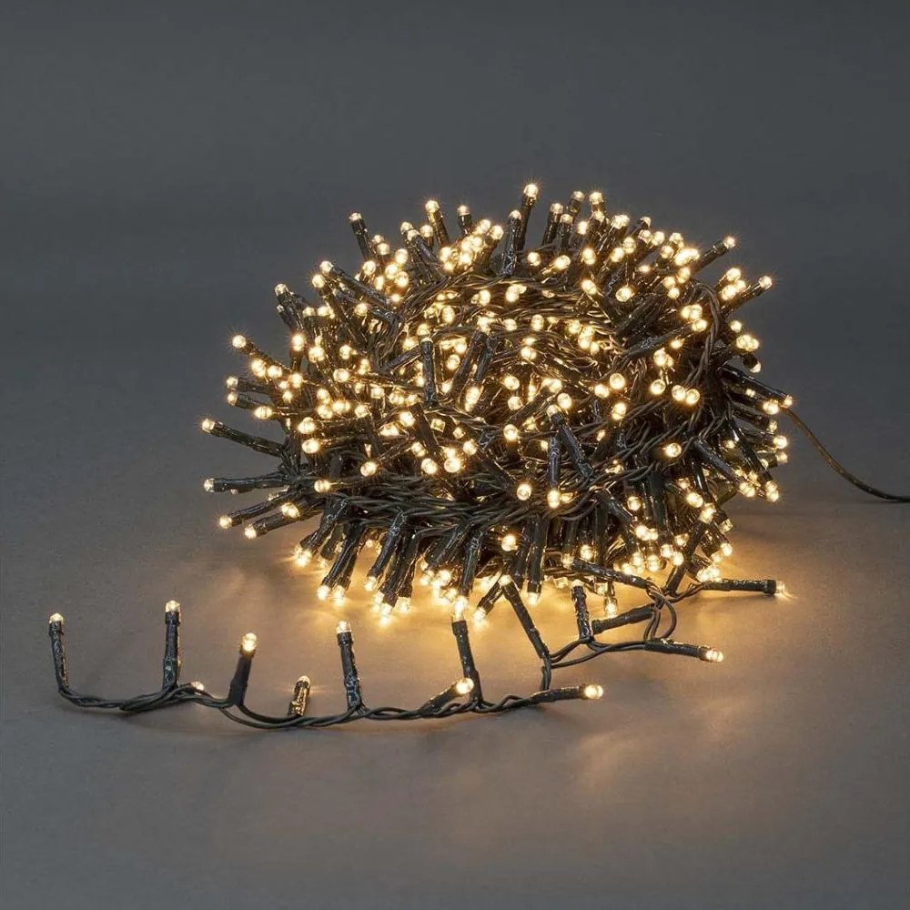 Nedis CLCC400 - LED външна гирлянда 400xLED/7 режима 11m IP44 топла бяла