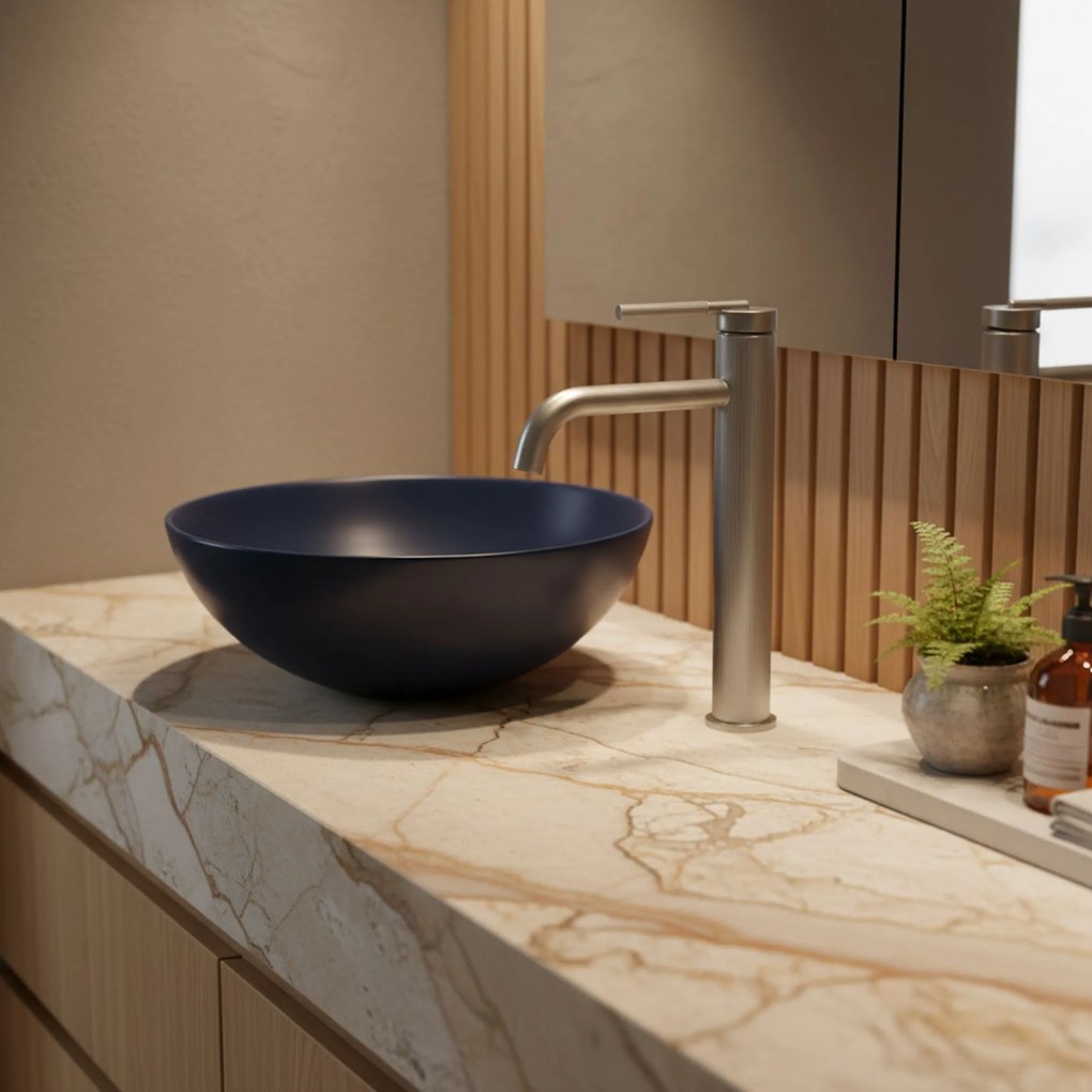 Смесител за мивка Rea Argon Brush Nickel high