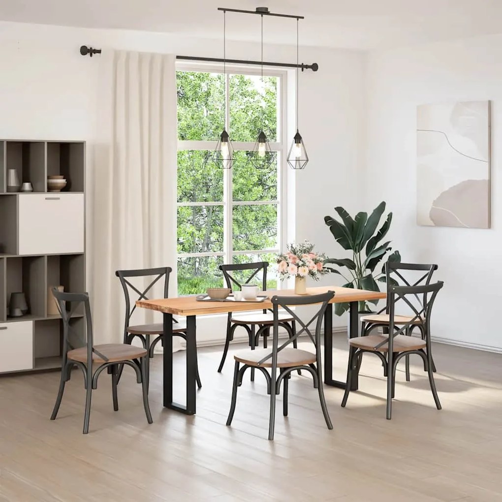 4013172 vidaXL Крака за конзолна маса, U-образни, 2 бр., черни, 38 x (72-73) см, стомана