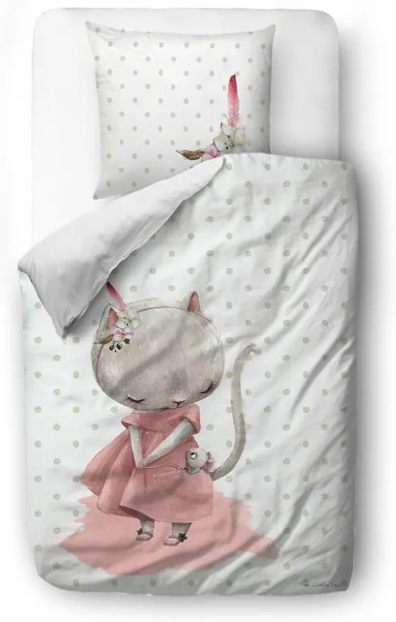 Памучно спално бельо Мишка, 140 x 200 cm Forest School - Butter Kings