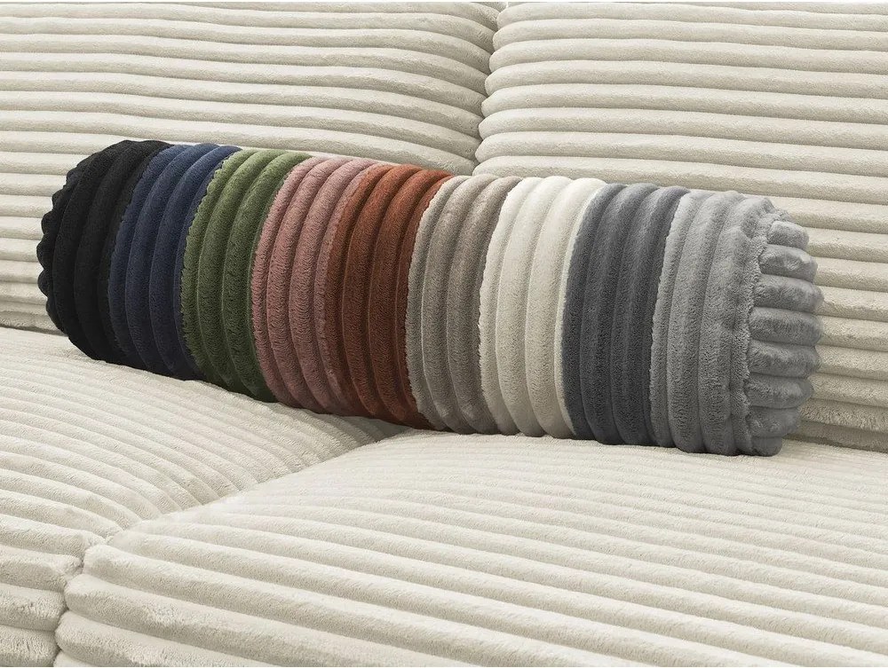 Бежов диван за ежедневно спане/сгъваем от рипсено кадифе 220 cm Hugo – Bobochic Paris