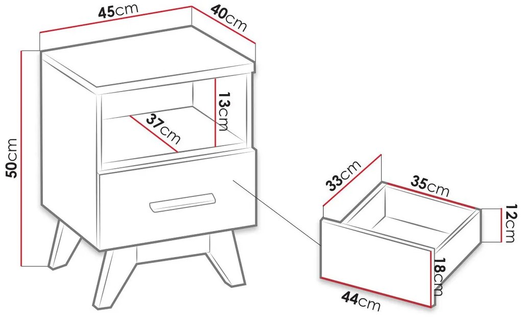 Нощно шкафче Sven